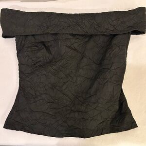 Nicole Miller New York Black Off-Shoulder Top